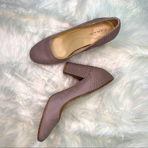 Tahari  Fawn‎ suede platform pumps sz 6.5 - Picture 1 of 7